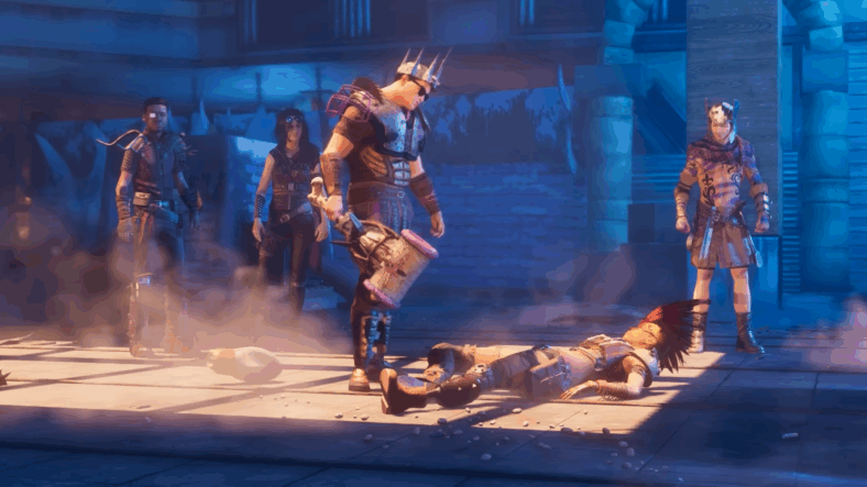 The Boss beats Gwen (Toks Olagundoye) in LARPing in Saints Row (2022), Deep Silver Volition