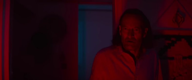 Troy Kotsur tries to remember the American Sign for "scared stiff" in Primate (2026), Paramount Pictures