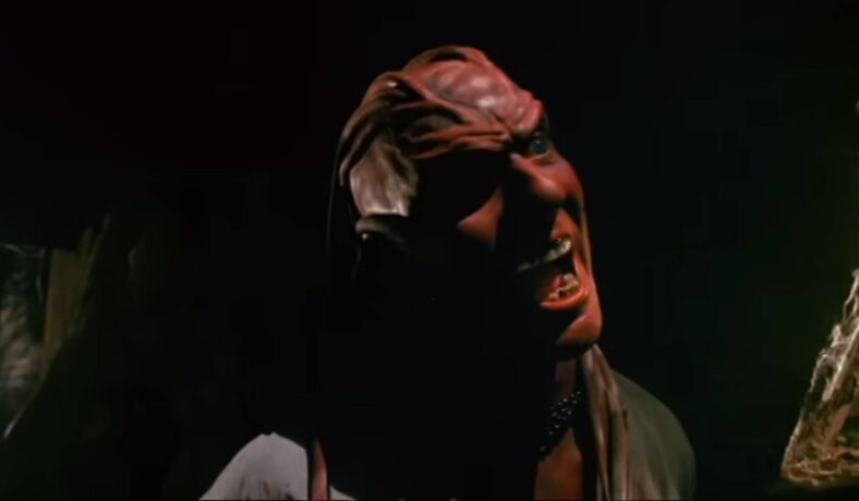 Peloquin (Oliver Parker) is dying for a bite of human meat in Nightbreed (1990),  20th Century Fox