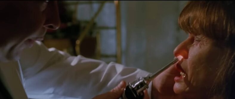 Larry Drake clears out a serious sinus infection in Dr. Giggles (1992), Universal Pictures