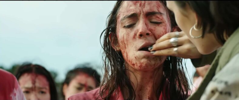 Justine (Garance Marillier)  tries rabbit in Raw (2016), Wild Bunch