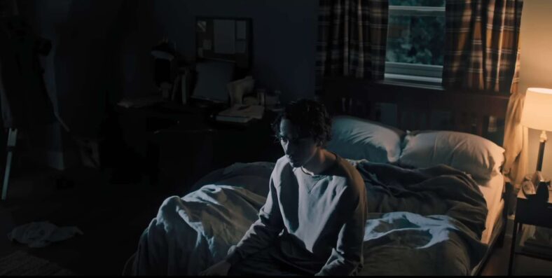 Peter (Alex Wolff) dwells over the permanent stain on his driving record in Hereditary (2018), A24