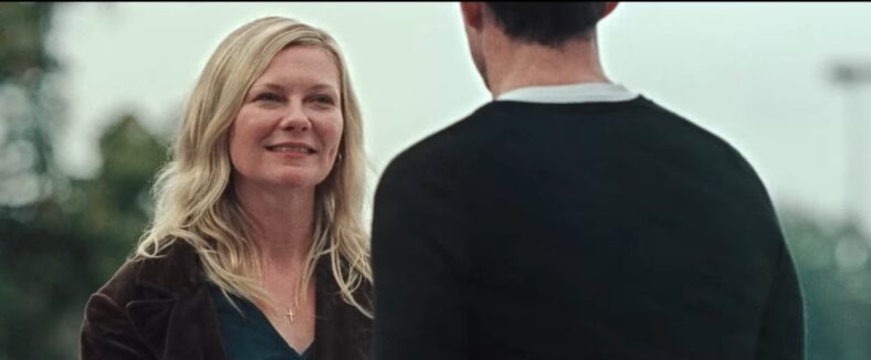 Kirsten Dunst is looking for a date with Channing Tatum and Peter doesn't know in Roofman (2025), Paramount Pictures 