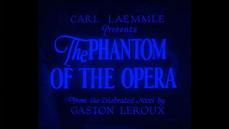 Opening credits for the hearing impaired to The Phantom of the Opera (1925) Universal Pictures