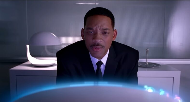 J (Will Smith) still hasn't found what he's looking for in Men in Black 3 (2012), Sony Pictures