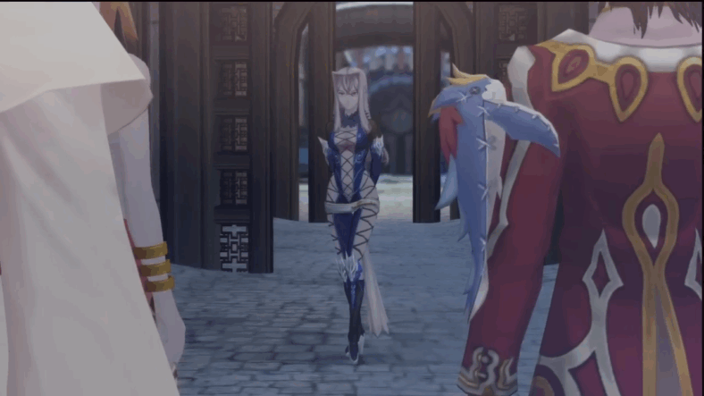 Presa (Rina Satô) plays coy in Tales of Xillia (2011), Namco Bandai Games