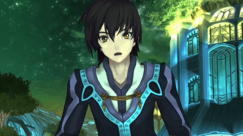 Jude Mathis (Tsubasa Yonaga) aghast to see a woman walking on water in Tales of Xillia Remastered (2025), Bandai Namco Entertainment