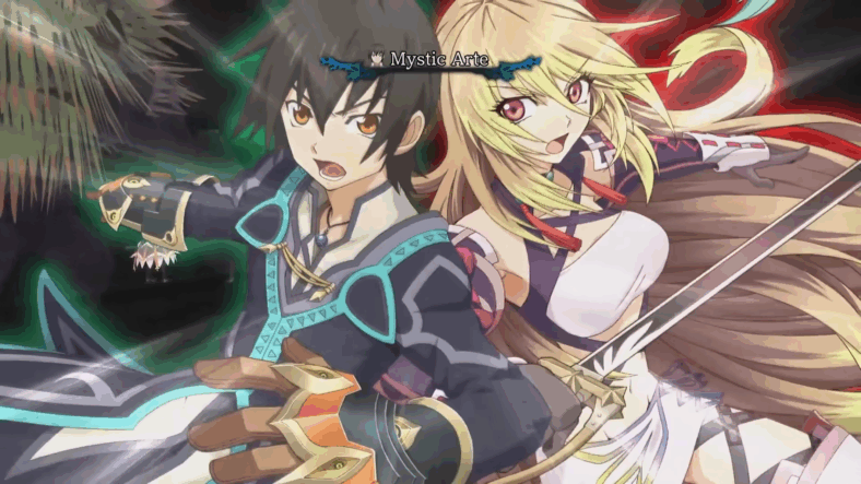 Jude (Tsubasa Yonaga) and Milla (Miyuki Sawashiro) team up for a Mystic Arte in Tales of Xillia Remastered (2025), Bandai Namco Entertainment