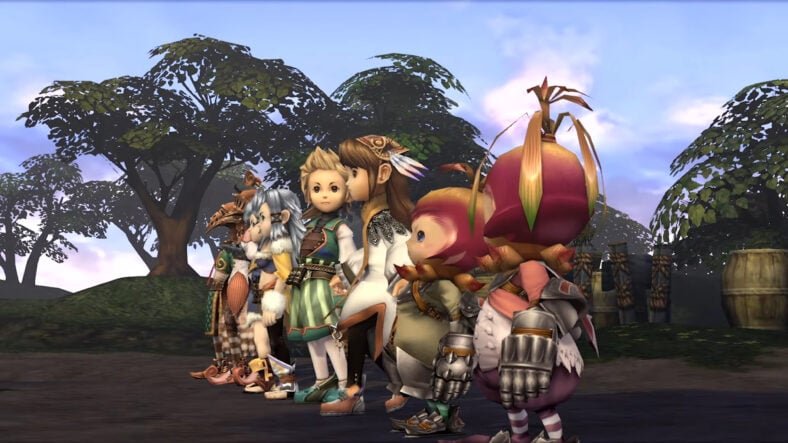 Two representatives from each tribe in the Tipa Caravan assemble to fix the Great Crystal in Final Fantasy Crystal Chronicles Remastered (2020), Square Enix