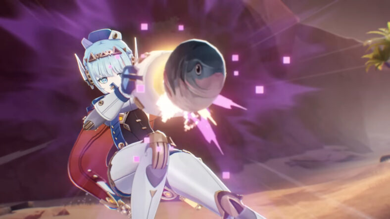 Ineffa (Nakajima Megumi) unleashes her Fish Cannon in Genshin Impact (2020), HoYoverse
