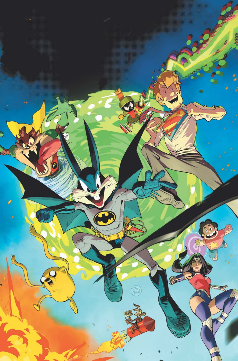 Bat Bunny, The Taz Wonder, and SuperShaggy lead the charge on Dan Mora's cover to MultiVersus: Collision Detected Vol. 1 #4 (2025), DC