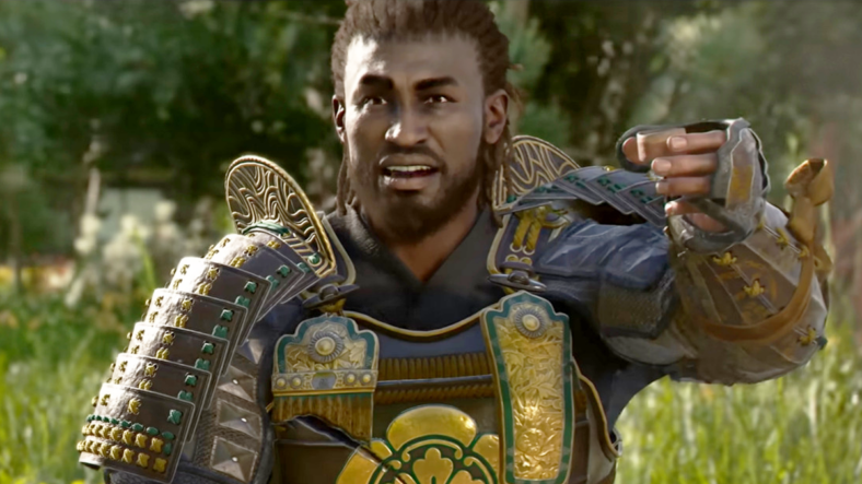 Yasuke (Tongayi Chirisa) offers a toast in Assassin's Creed Shadows (2025), Ubisoft