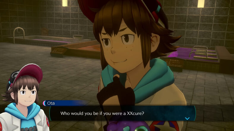 Ota (Natsumi Fujiwara) has a Precure-related question for Iris (Nao Shiraki) in No Sleep For Kaname Date - From AI: The Somnium Files (2025), Spike Chunsoft