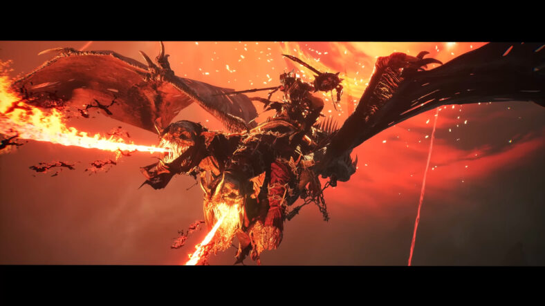 The Lightreaper (Armen Taylor) descends upon The Bearer (James Alexander) in Lords of the Fallen (2023), CI Games