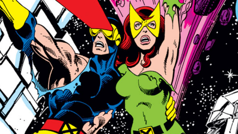 Cyclops and Jean Grey make their final stand against the Shi'ar Empire on John Byrne, Terry Austin, and Jim Novak's cover to X-Men Vol. 1 #137 "The Fate of the Phoenix!" (1980), Marvel Comics