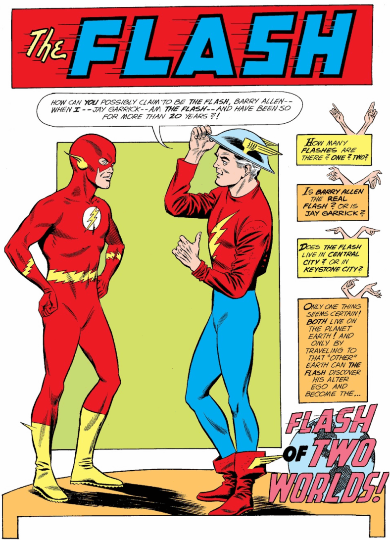 Barry Allen and Jay Garrick cross the multiversal threshold in 