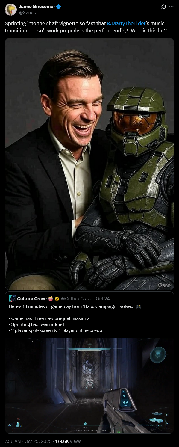 Original 'Halo: Combat Evolved' dev Jamie Griesemer weighs in on Halo Studios' upcoming 'Halo: Campaign Evolved' remake.