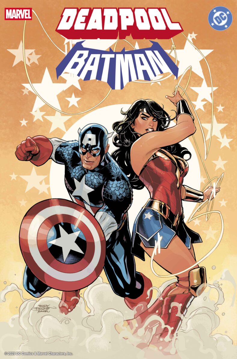 Captain America and Wonder Woman represent the best of humanity on Terry Dodson's variant cover to Deadpool/Batman Vol. 1 #1 (2025), Marvel Comics/DC