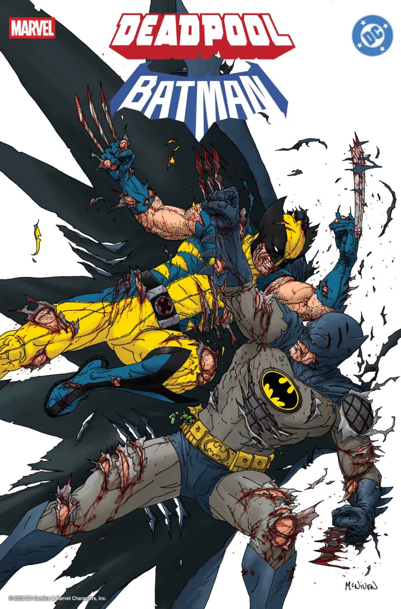 Wolverine remembers the last time he met Batman on Steve McNiven's variant cover to Deadpool/Batman Vol. 1 #1 (2025), Marvel Comics/DC