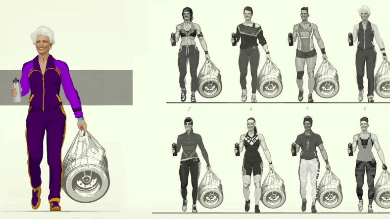 Concept art of the Boss' mom in Saints Row (Unreleased Alpha Build), Deep Silver Volition