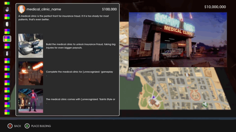 Criminal ventures in the vertical slice in in Saints Row (Unreleased Alpha Build), Deep Silver Volition