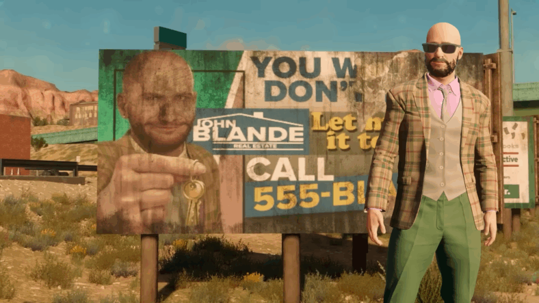 A recreation of John Blande in Saints Row (Unreleased Alpha Build), Deep Silver Volition