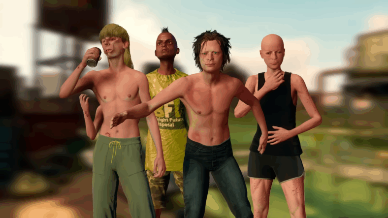 Mutated NPCs due to nuclear waste in the vertical slice in Saints Row (Unreleased Alpha Build), Deep Silver Volition