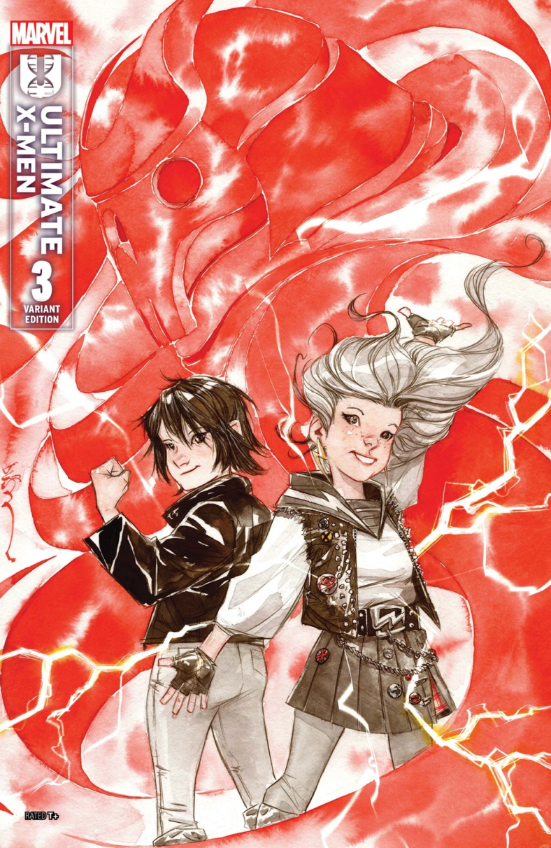 Armor and Maystorm are ready for The Maker on Dustin Nguyen's variant cover to Ultimate X-Men Vol. 2 #3 (2024), Marvel Comics