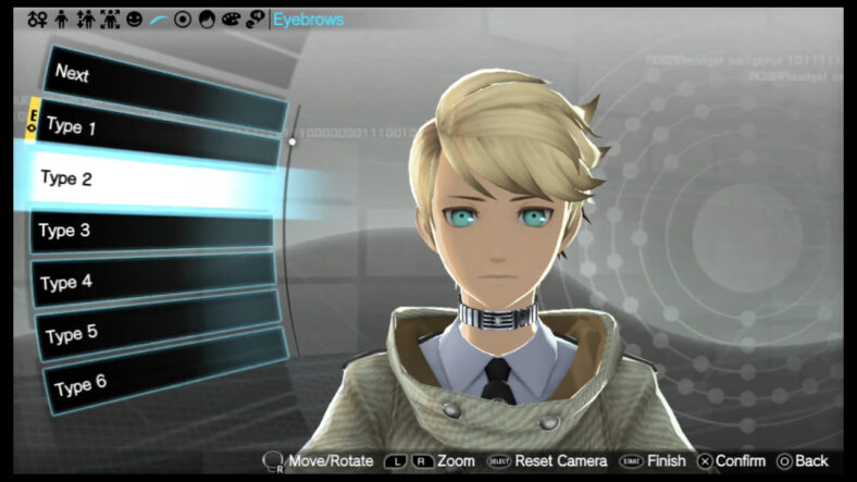 A player selects the voice for their personal Accessory in Freedom Wars (2014), Dimps