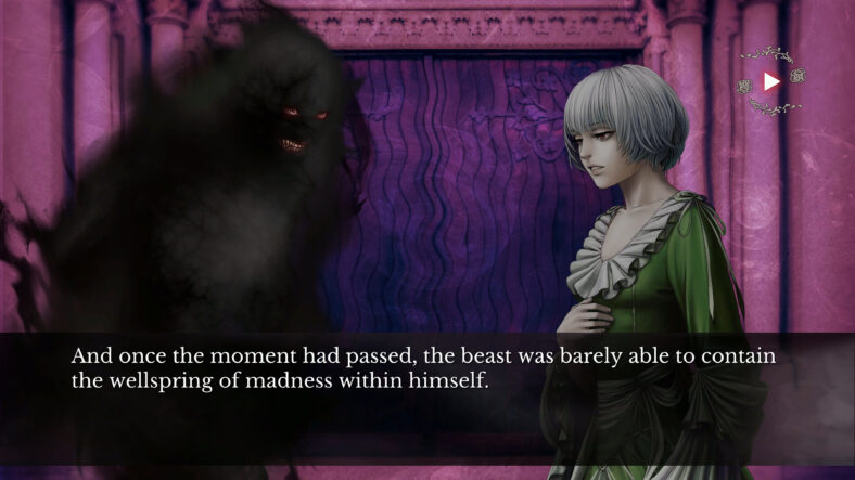 The Beast threatens to overtake The White-Haired Girl in The House in Fata Morgana (2012), NOVECT