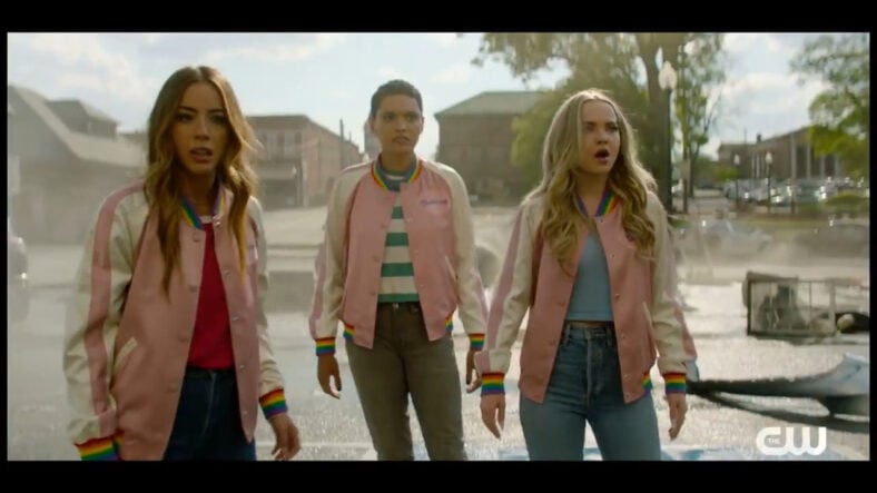 Blossom (Chloe Bennet), Bubbles (Dove Cameron), and Buttercup (Yana Perrault) stand on the cusp of a return in Powerpuff (Cancelled), The CW