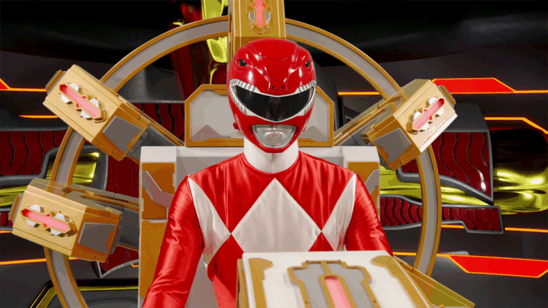 Universe Warrior Tyranno Ranger (Naoya Iguchi) makes a last-minute save in No.1 Sentai Gozyuger Episode 6 "The Final Battle! The Great Adventure of Tokonatsu Castle" (2025), Toei Co. Ltd.