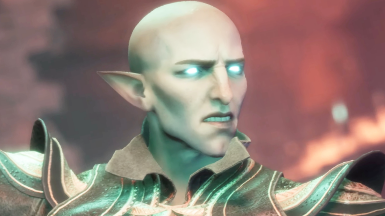 Solas (Gareth David-Lloyd) struggles to control his magics in Dragon Age: The Veilguard (2024), BioWare