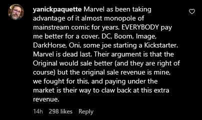 Numerous industry artists pour out to criticize Marvel Comics for financially mistreating its artists.