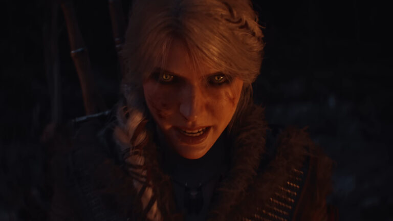 Ciri (Ciara Berkeley) warns the people against their superstitions in The Witcher 4 (TBA), CD Projekt Red