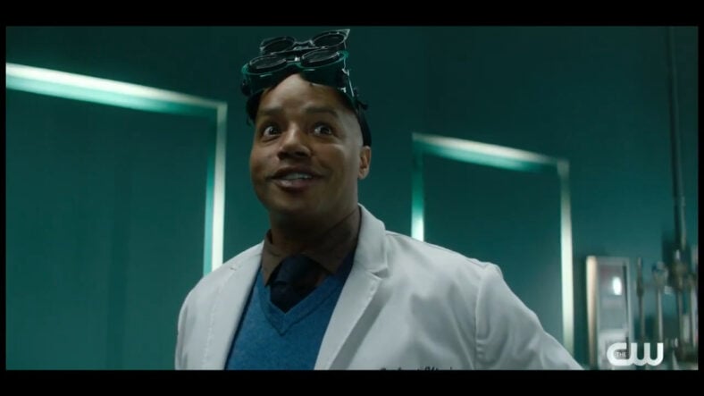 Professor Utonium (Donald Faison) looks upon his new creations in Powerpuff (Cancelled), The CW