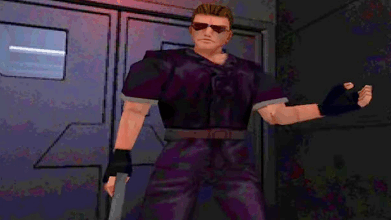 Albert Wesker (Pablo Kuntz) readies the S.T.A.R.S. team to breach the Spencer Mansion in Resident Evil (1996), Capcom