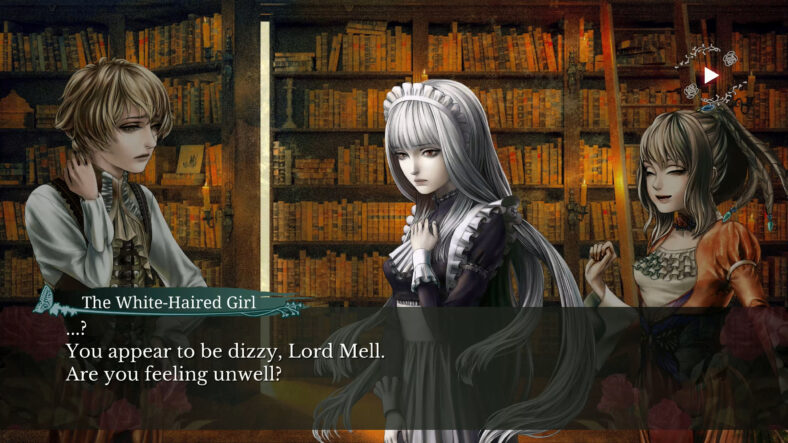 The White-Haired Girl checks in on Mell in The House in Fata Morgana (2012), NOVECT